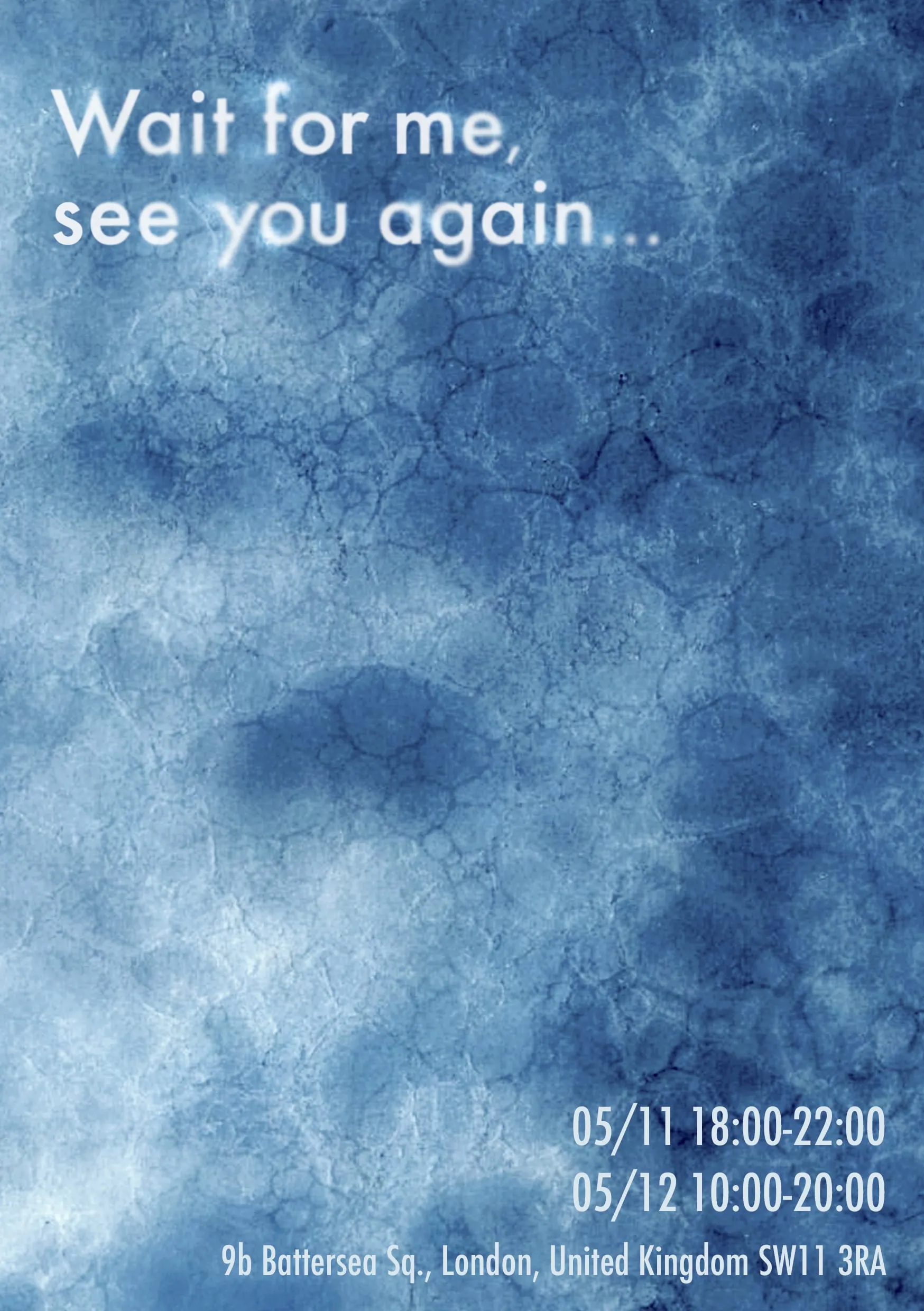 英国・ロンドン〈Grove Gallery〉にて個展『Wait for Me, See You Again...』開催 キービジュアル